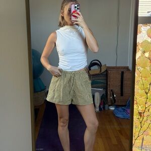 AVN Italy gingham Brown Checkered Women's Shorts